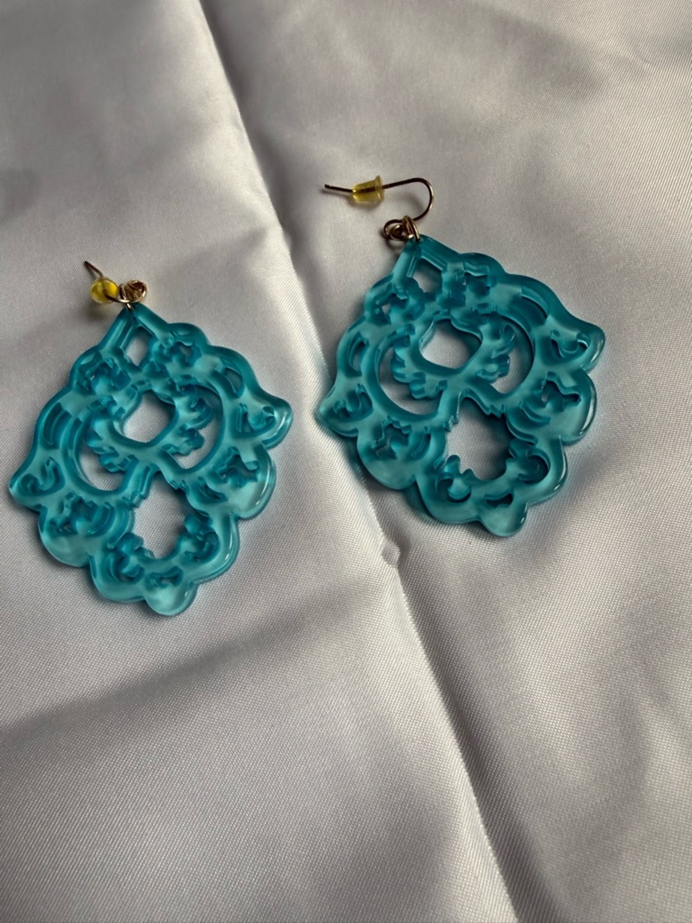 Turquoise Filigree Dangle Earrings - Women Jewelry